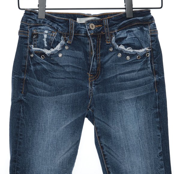 Kancan Distressed Skinny Jean 25 - Picture 2 of 8